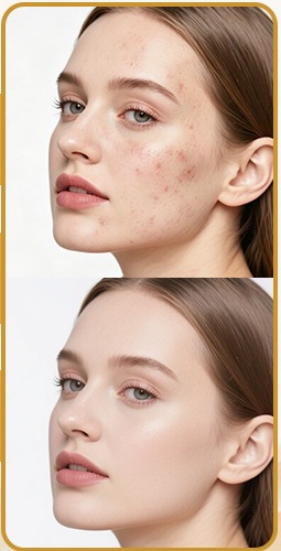 Skin appearance before and after product use